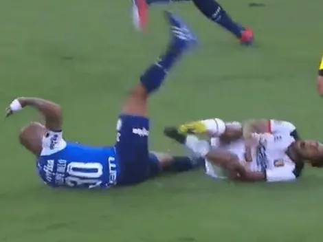 El patadón del día de Felipe Melo: hachazo por atrás a jugador de Melgar