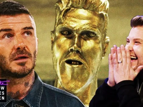 Beckham sufrió con la broma de una horrible estatua en su homenaje