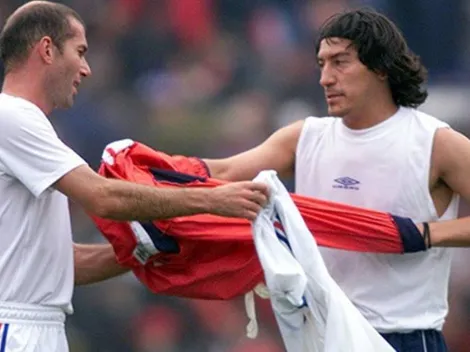 Inolvidable presencia de Zidane en la despedida de Iván Zamorano en 2001