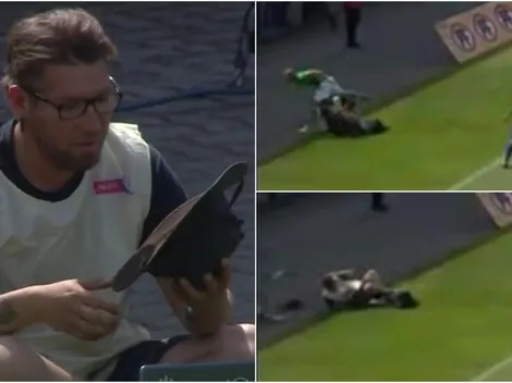 El Fair Play de Crovetto: choca con un fotógrafo, se disculpa y lo atiende