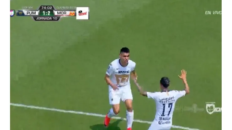 Felipe Mora anotó el 2-2 definitivo ante Morelia.