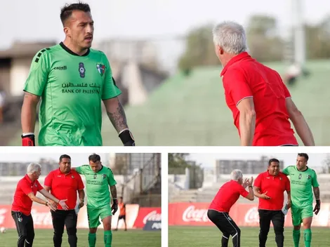 La bronca de Ivo Basay con su arquero Fabián Cerda