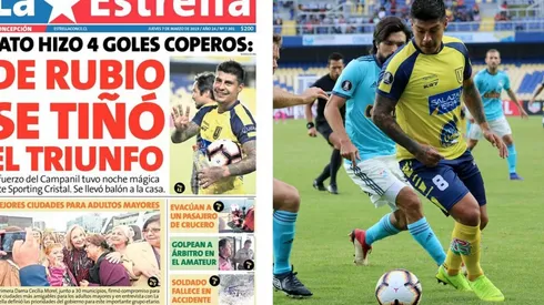 Con cuatro goles, Pato Rubio se llevó todas las portadas en Concepción