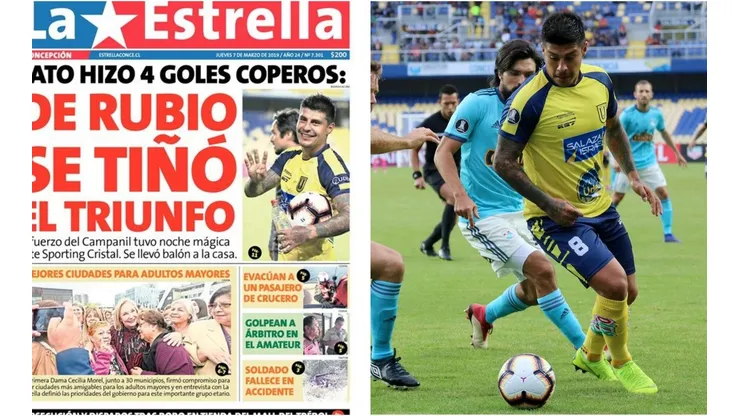 Con cuatro goles, Pato Rubio se llevó todas las portadas en Concepción
