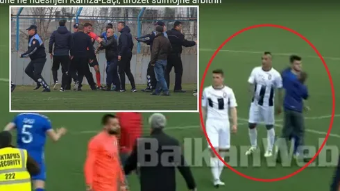 Al chileno le tocó ser testigo de la agresión al árbitro en Albania