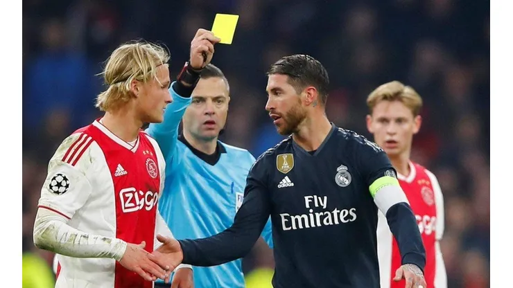Amonestación de Sergio Ramos en la ida