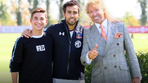 Leonardo Farkas fue a ver el entrenamiento de Colo-Colo