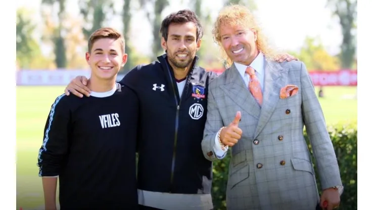 Leonardo Farkas fue a ver el entrenamiento de Colo-Colo