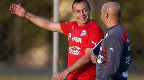 Marcelo Díaz y Jorge Sampaoli
