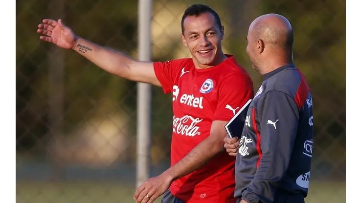 Marcelo Díaz y Jorge Sampaoli