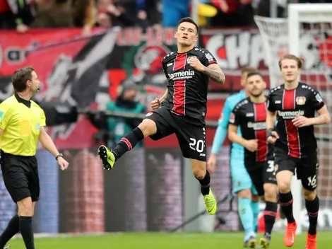 Charles Aránguiz anota un golazo y pone en ventaja al Leverkusen