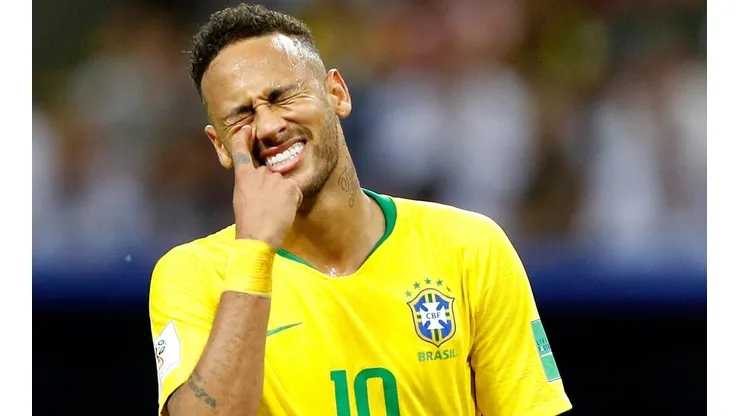 Brasil vs Belgica - KAZAN, RT - 06.07.2018: BRASIL X B�LGICA - Neymar do Brasil lamenta durante a partida entre Brasil x B�lgica v�lida pela Copa do Mundo 2018 realizada na Arena Kazan, em Kazan, R�ssia. (Foto: Rodolfo Buhrer/La Imagem/Fotoarena/Lancepress!) - *
