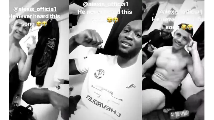 Alexis Sánchez celebra la victoria del United en calzoncillos y bailando "Thong Song"