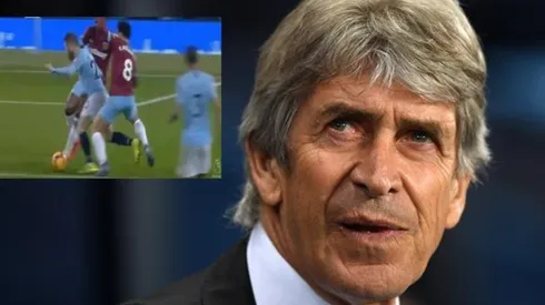 Manuel Pellegrini molesto por cobro de penal ante el Manchester City