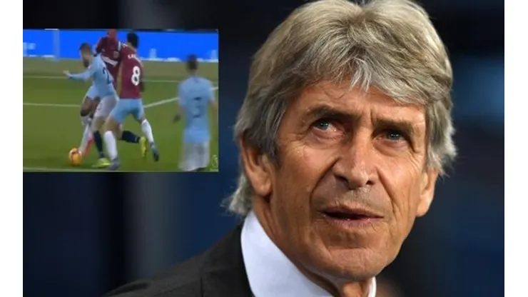 Manuel Pellegrini molesto por cobro de penal ante el Manchester City