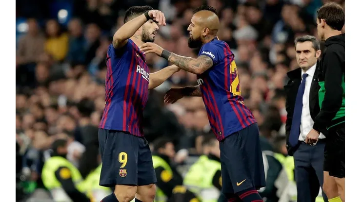 Vidal reemplazó a Suárez en los minutos finales.