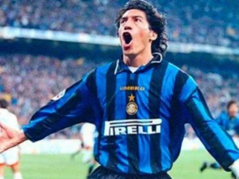 Inter de Milán recordó un golazo de taco que hizo Zamorano en 1998