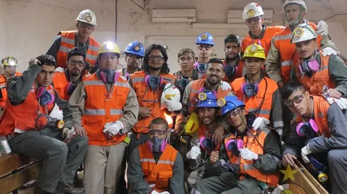 Cobresal dentro de la mina.