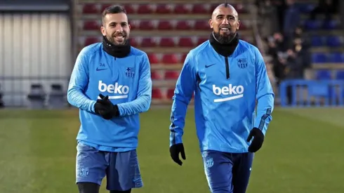 Vidal tuvo el último entrenamiento antes del derbi.