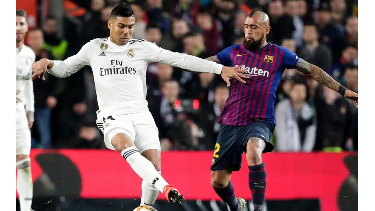 Vidal jugó en el partido de ida de la Copa del Rey