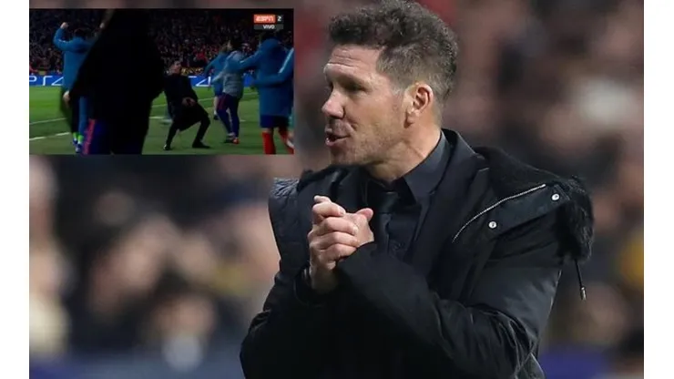 Diego Simeone hizo un "Pato Yáñez" en Champions League