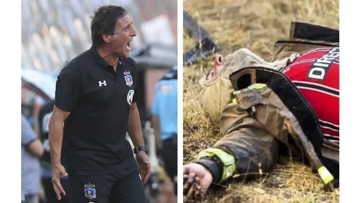 Mario Salas contactó a bombero cuya imagen se hizo viral