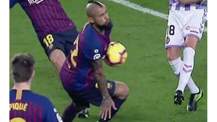 Arturo Vidal poniéndo el pecho a los balones
