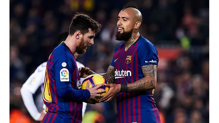 Arturo Vidal en el Barcelona vs Valladolid