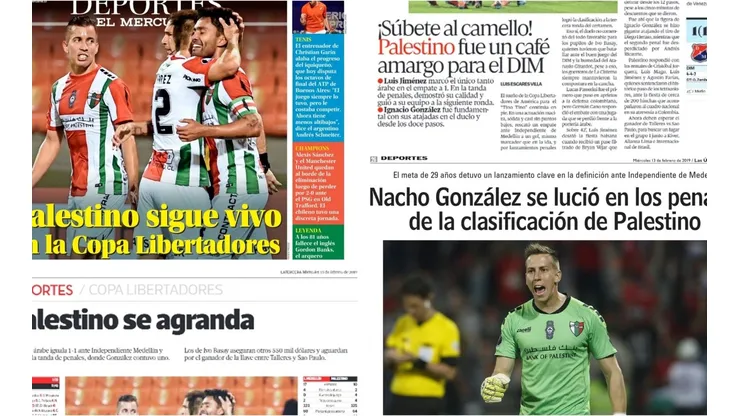 La prensa chilena alabó la clasificación de Palestino