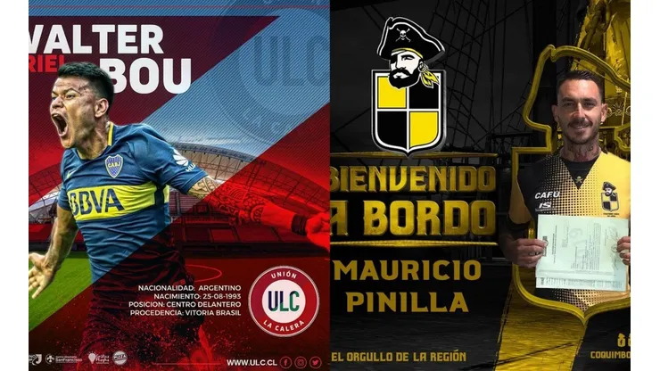 Walter Bou y Mauricio Pinilla fueron los fichajes más bullados de dichos clubes.