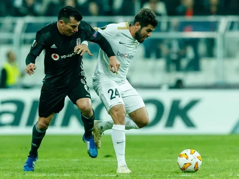 Ya no se fue: Medel jugó en goleada del Besiktas