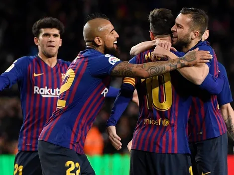 Vidal habilita de taco a Messi y Barcelona festeja empate como un triunfo