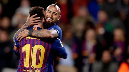 Vidal celebró con Lionel Messi la remontada y la clasificación a semifinales