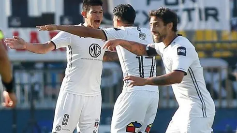 Pavez celebra el gol que abrió las acciones en Viña del Mar