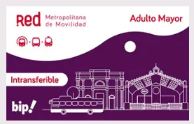 Diseño Tarjeta Bip! Adulto Mayor.