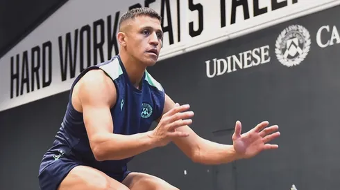 Alexis Sánchez se entrena en el Udinese para jugar el fin de semana