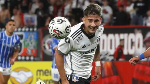 Guillermo Paiva en el partido de playoffs de Colo Colo contra Godoy Cruz de Argentina.