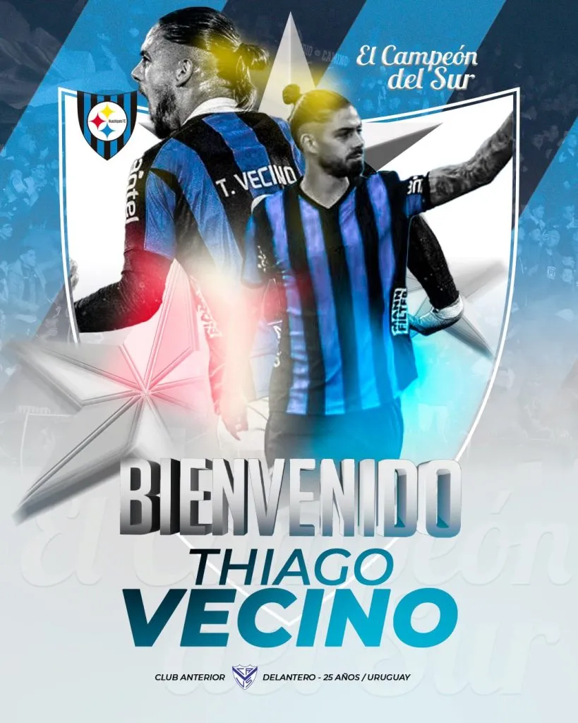 Thiago Vecino es oficialmente jugador de los Acereros. Foto: Comunicaciones Huachipato.