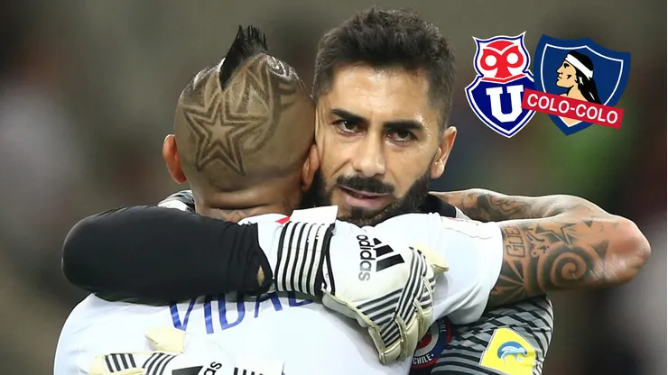 Johnny Herrera pone a Vidal en un altar en la previa del Superclásico.