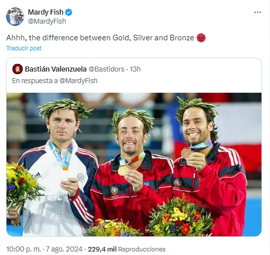 El troleo que recibió Fish recordando su derrota ante Nicolás Massú. | Foto: Captura.