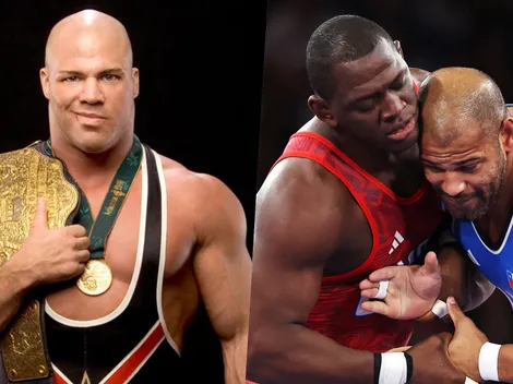 Kurt Angle se rinde ante cubano que venció a Yasmani Acosta