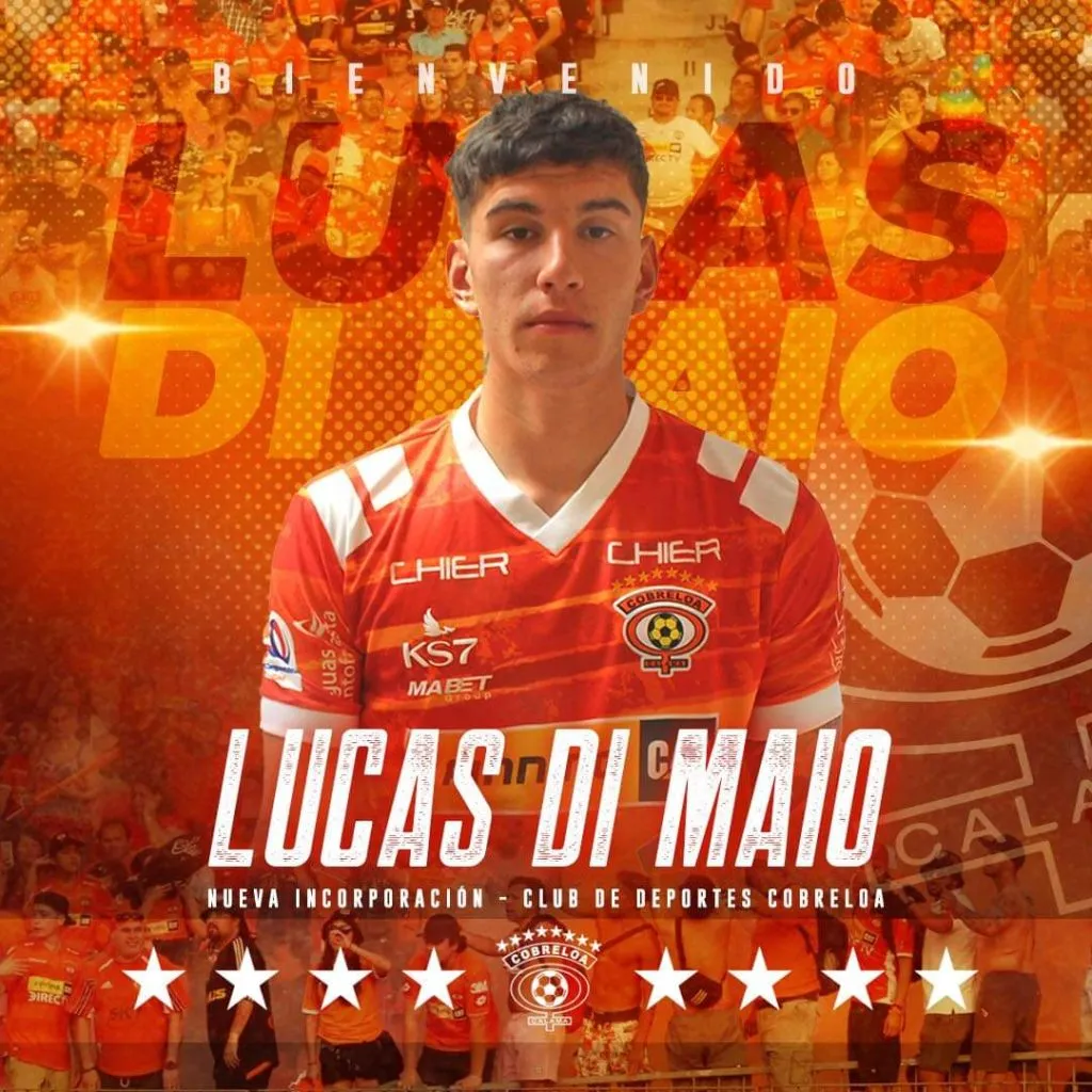 Lucas Di Maio llega a Cobreloa para cumplir con los minutos Sub 21. Foto: Comunicaciones Cobreloa.