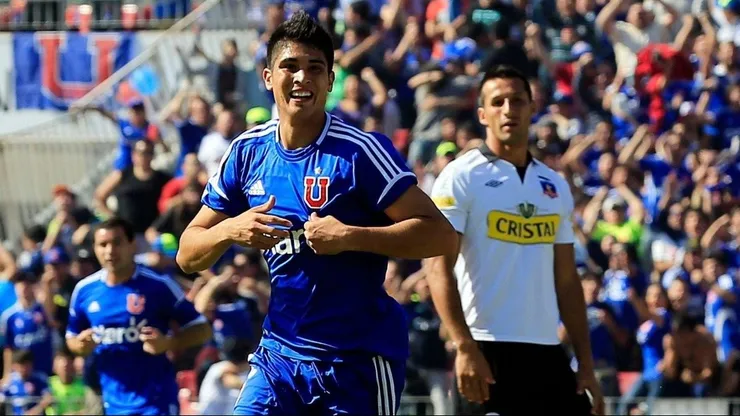 Juan Ignacio Duma celebrando ante Colo Colo en 2013.