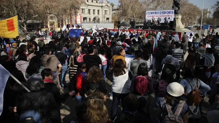Imagen referencial del paro de profesores