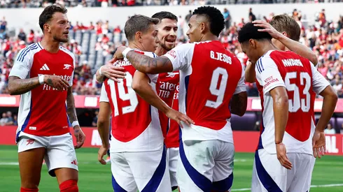 Los jugadores del Arsenal FC, a puro festejo.