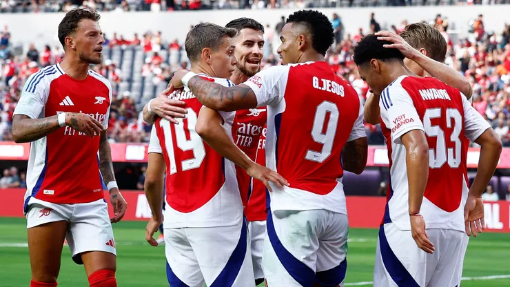 Los jugadores del Arsenal FC, a puro festejo.