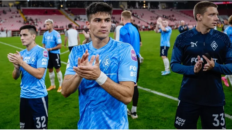 Thomas Galdames tuvo sus primeros minutos con Krylia Sovetov en Rusia.