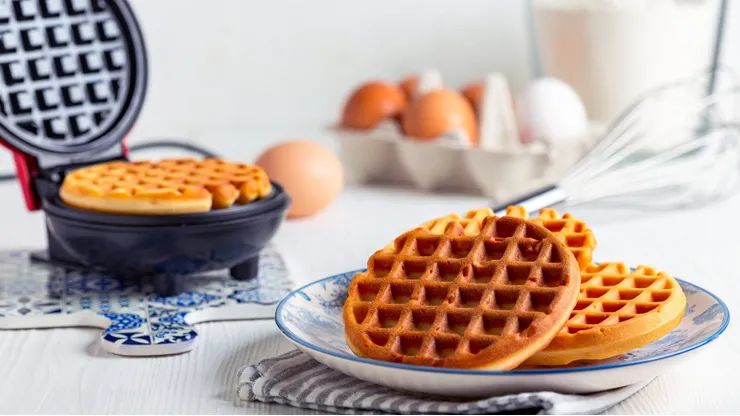 Receta de waffles fáciles.