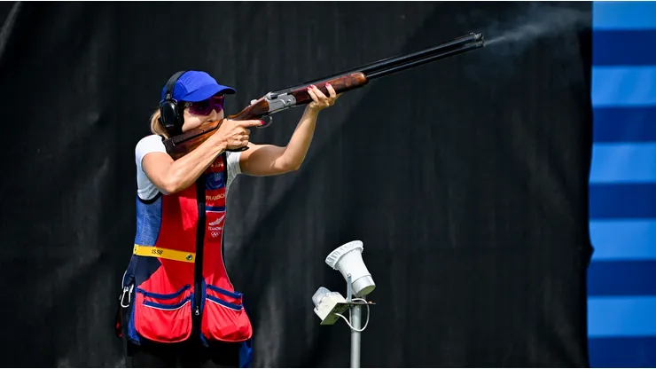 Francisca Crovetto destaca en el tiro skeet de París 2024.