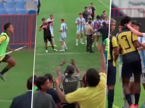 VIDEO: Batalla campal en partido entre Argentina y Ecuador sub 16